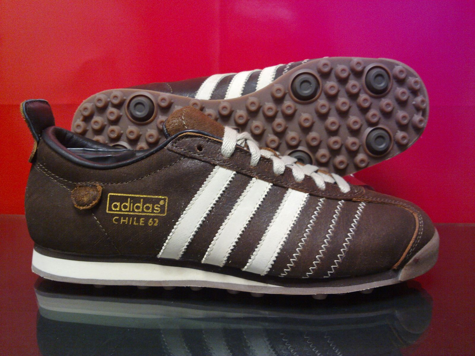 SALE Adidas CHILE 62 Brown Leather Trainers UK 6 To 11 | eBay