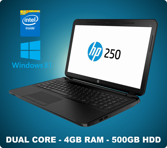 Hp 250 G3 156 Laptop Intel Dual Core 4gb Ram 500gb Hdd Windows 81 Bing Black Ebay 6795