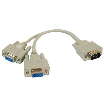 Cavo Splitter VGA A Y - 1 Maschio A 2 Femmine - 3 Metri - Nero - Per Duplicazione Schermo - Foto 10