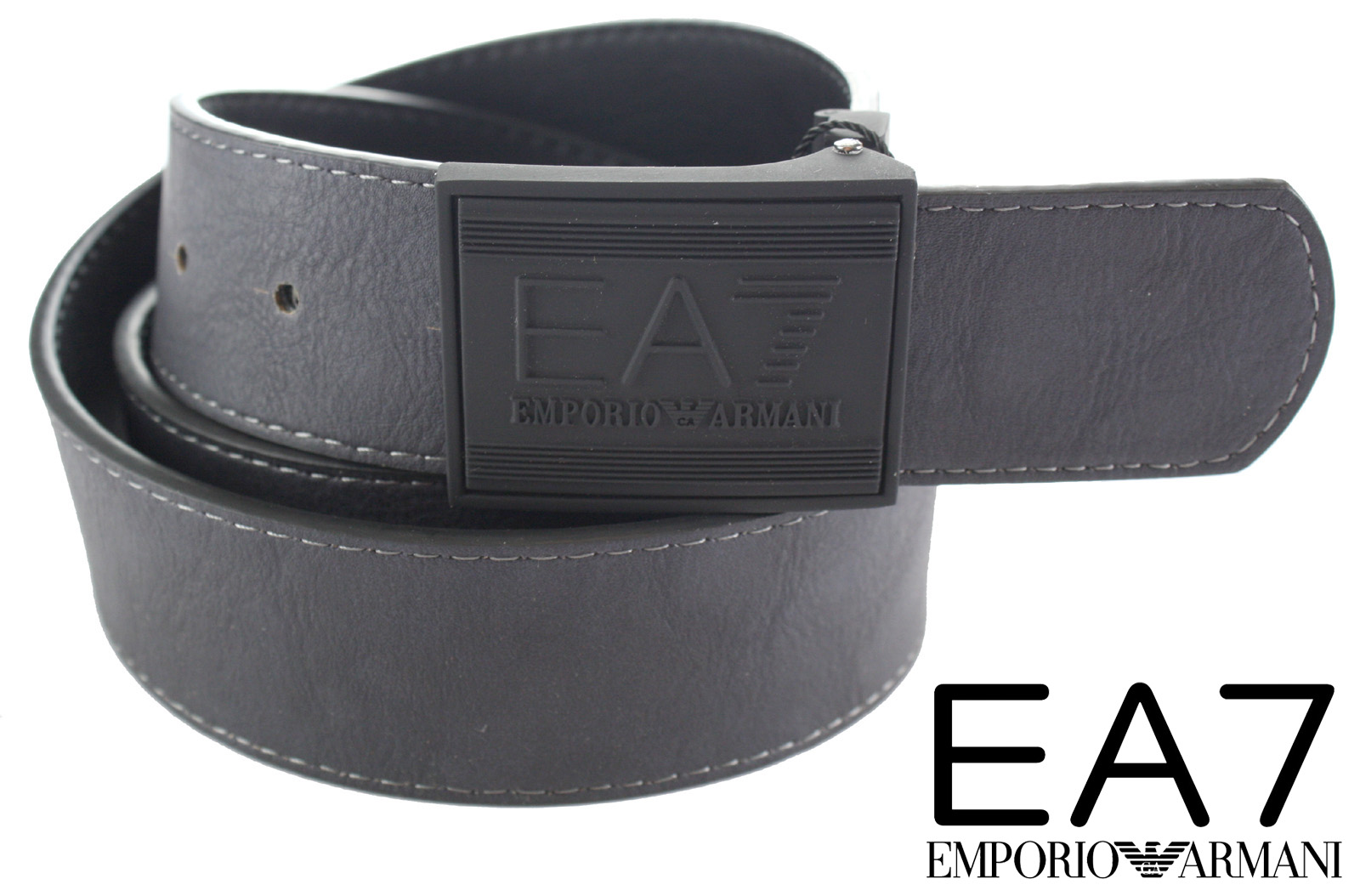 Emporio Armani EA7 Mens belt reversible grey mod.275376 eBay